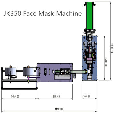 New upgraded High Speed 1+1 Full Automatic Flat Disposal Face Mask Machine JK350